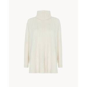 NEW KUJTEN women's tami cable-knit poncho in blanc